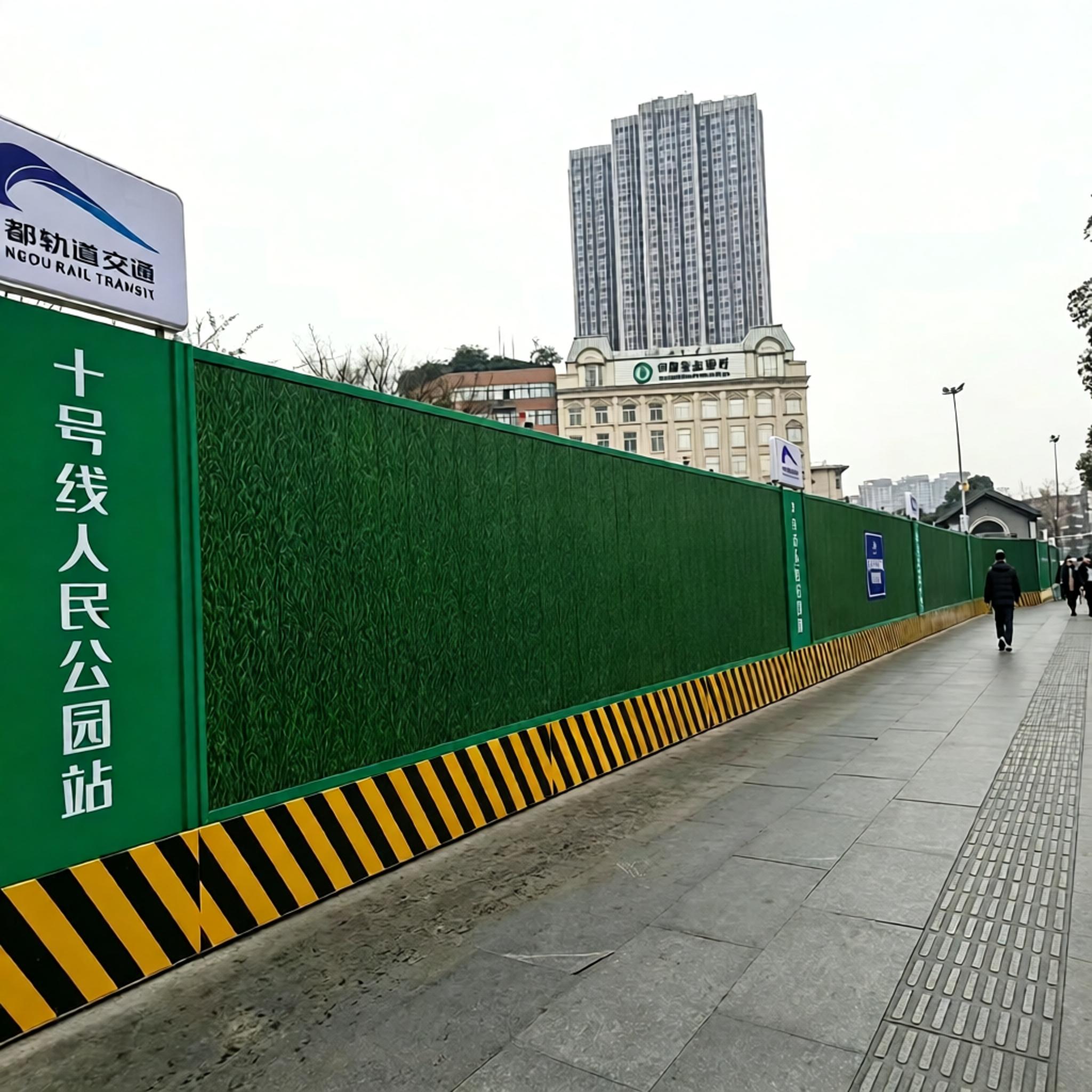 彩钢围挡，B 类围挡，小草围挡，市政施工围挡，地铁围挡，成都围挡厂家，工地临时围挡
